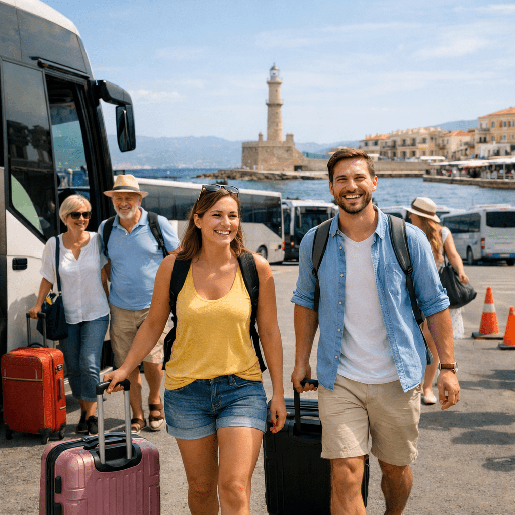 Bus Crete Airport (CHQ) – Crete <font size="2"> (door to door)</font>