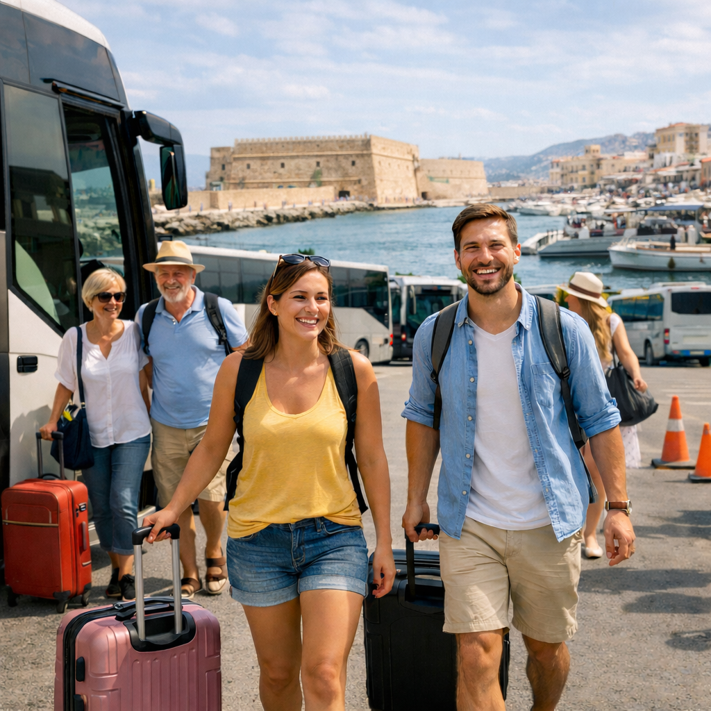 Bus Crete Heraklion airport (HER) – Crete <font size="2"> (door to door)</font>