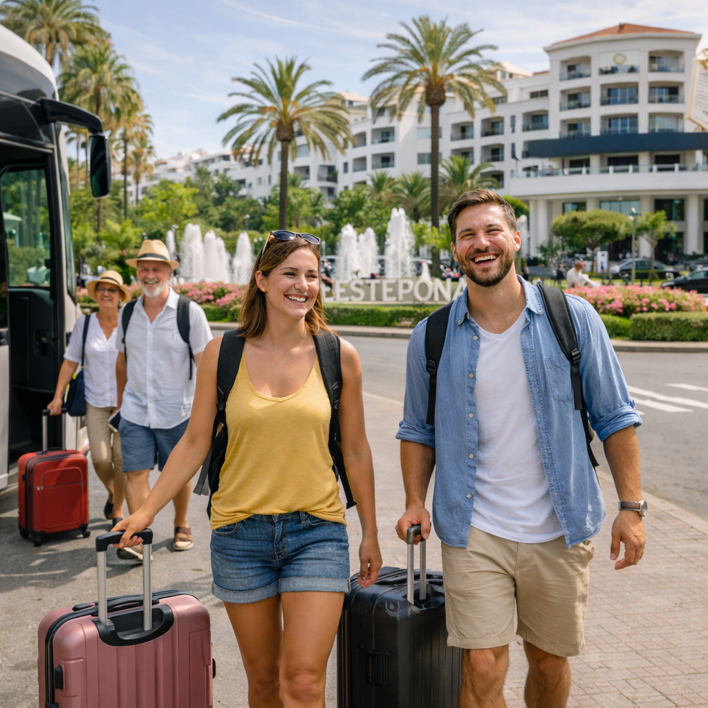 Bus Malaga Airport – Estepona <font size="2"> (door to door)</font>